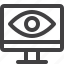 eye, monitor, screen, view 