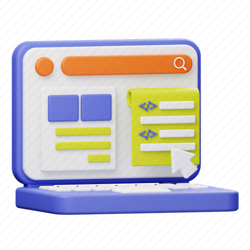 Laptop, data 3D illustration - Download on Iconfinder