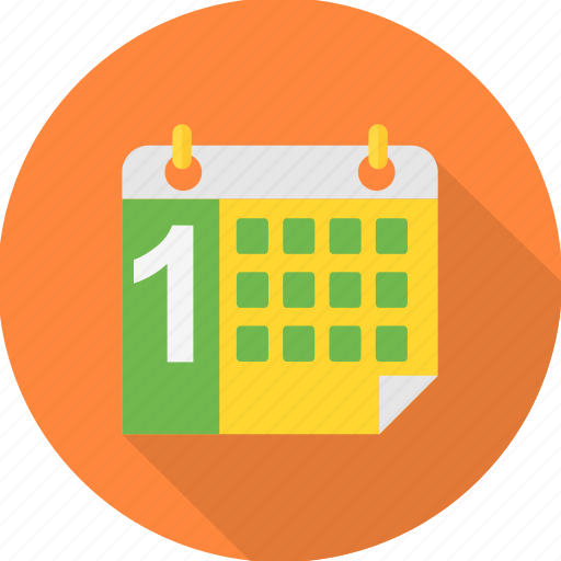 Calendar, date, day, one, month, schedule, 1 icon - Download on Iconfinder