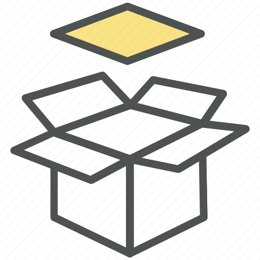 Box, cardboard box, carton, delivery box, open box, open gift, package icon - Download on Iconfinder