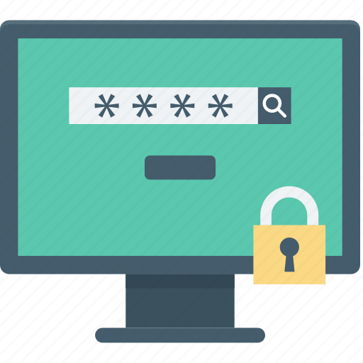 Account login, computer login, computer security, monitor, user login icon