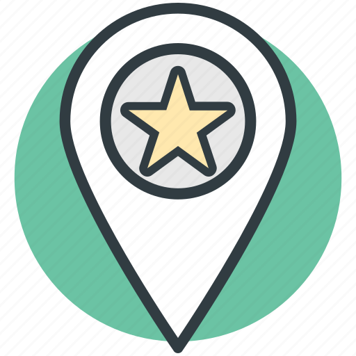 Gps, location marker, map pin, popular place, star sign icon - Download on Iconfinder