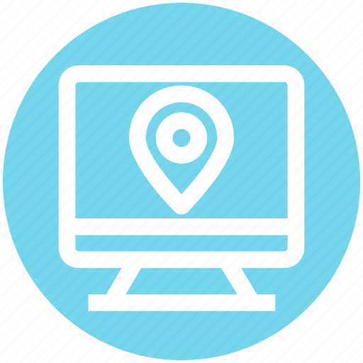 Gps, lcd, location, map pin, monitor, seo, site icon - Download on Iconfinder