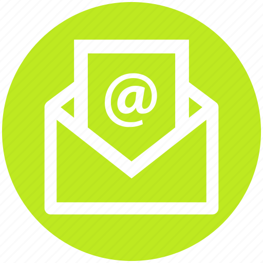 At sign, email, envelope, letter, message, opened, seo icon - Download on Iconfinder