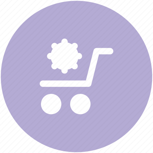 Cart setting, cogwheel, shopping cart, supermarket, trolley icon - Download on Iconfinder