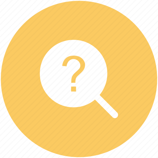 Common answers, common questions, exploration, faq, magnification, magnifier, question mark icon - Download on Iconfinder