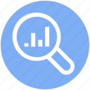 analytics, chart, graph, lookup, magnifier, search, seo