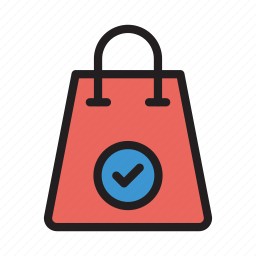 Bag, purse, shopper, shopping, tick icon - Download on Iconfinder