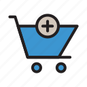 add, buying, cart, shopping, trolley