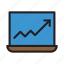 chart, finance, graph, growth, laptop 