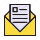 inbox, mail, message, open, text