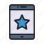 device, favourite, mobile, phone, star 