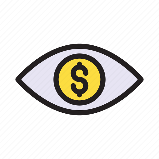 Dollar, eye, look, money, view icon - Download on Iconfinder