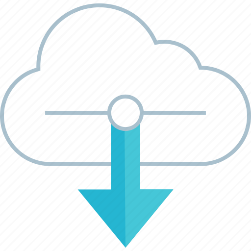 Arrow, cloud, down, point icon - Download on Iconfinder