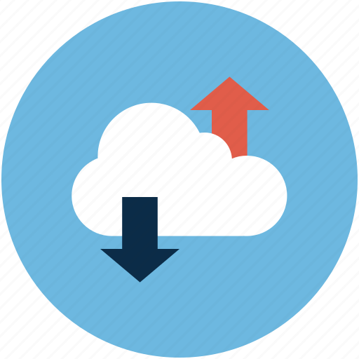 Arrows, cloud network, up and down, cloud computing icon - Download on Iconfinder