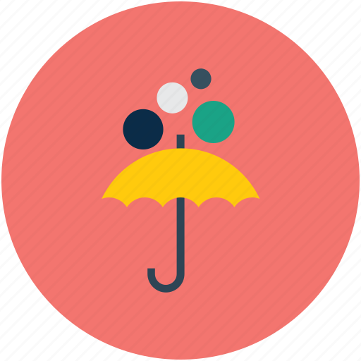 Rain bubbles, umbrella, insurance, protection icon - Download on Iconfinder
