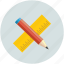 pencil, ruler, design, edit 