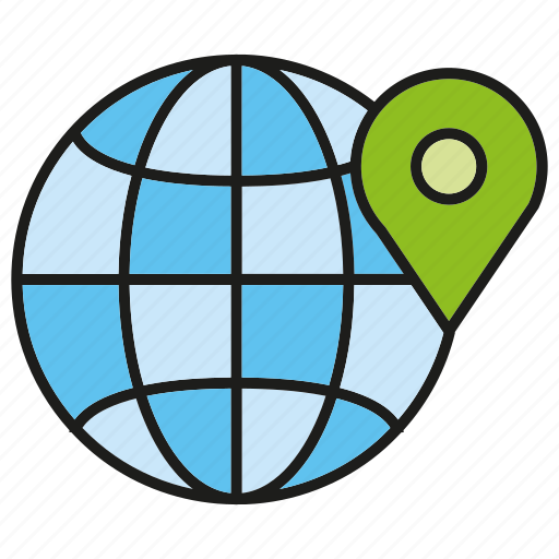Global, globe, location, pin, pointer icon - Download on Iconfinder