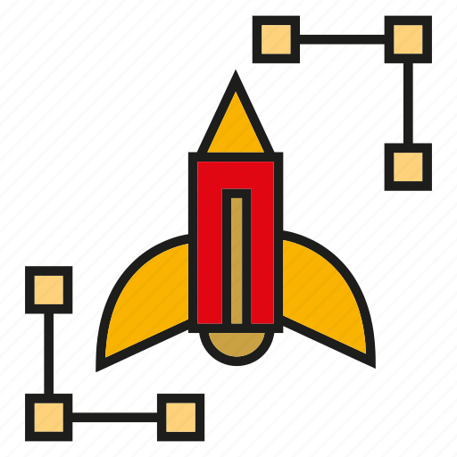Art, design, launch, pencil, rocket icon - Download on Iconfinder