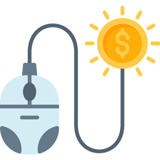 Pay, per, click, business, coin, cursor, mouse icon - Download on