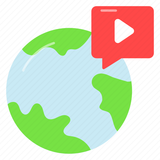 International, worldwide, video, chat, message, communication, globe icon - Download on Iconfinder