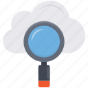 cloud, magnifying, search backup, search cloud, search data