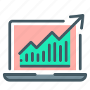 analysis, growth, growth traffic, laptop, report, traffic, chart 