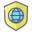 globe, protection, security, website, shield 