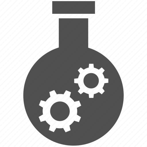 Cog, cogwheel, flask, gearwheel, mechanism icon - Download on Iconfinder