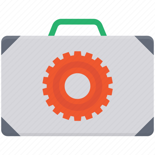 Briefcase, cog, cogwheel, portfolio, suitcase icon - Download on Iconfinder