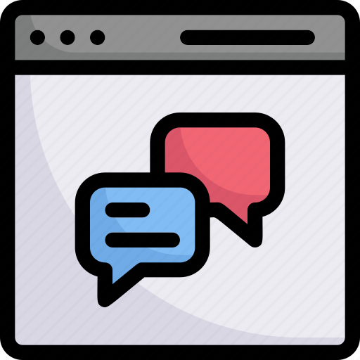 Bubble chat, business, chat in the browser, conversation, development, seo, website icon - Download on Iconfinder