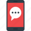 chat balloon, chat bubble, mobile chat, speech balloon, speech bubble icon 
