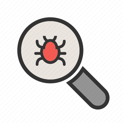 Alert, analysis, analyzing, antivirus, bug, magnifying glass, search icon - Download on Iconfinder
