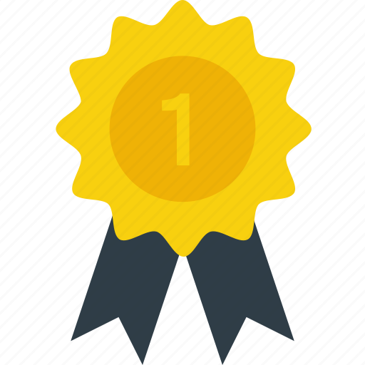 Badge, first position, first rank, position badge, quality icon icon - Download on Iconfinder