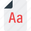 aa, audio file, file extension, multimedia icon 