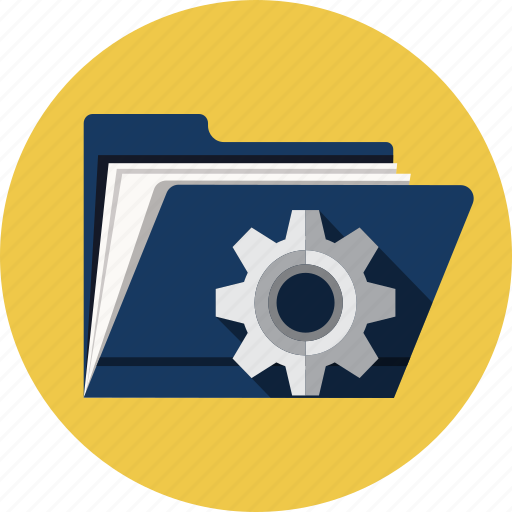 Document, file, folder, gear, options, preferences, settings icon - Download on Iconfinder