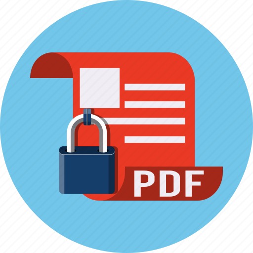 Documents, file, format, lock, page, pdf, security icon - Download on Iconfinder