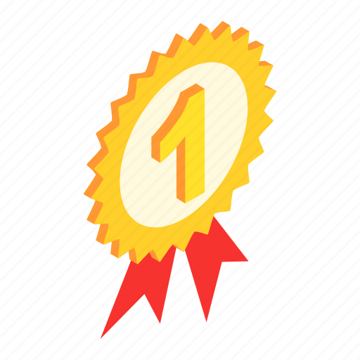 Achievement, award, competition, first, isometric, ribbon, winner icon - Download on Iconfinder