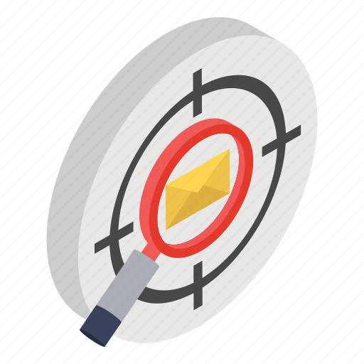 Target mail, target email, search email, search mail, target message icon - Download on Iconfinder