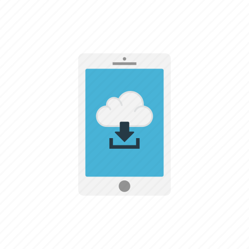 Cloud, download, mobile, phone, storage icon - Download on Iconfinder
