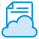 cloud, document, file, paper, storage, upload, web