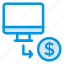 cent, coin, computer, device, dollar, monitor, screen 