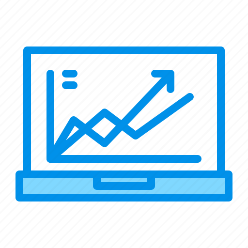Graph, laptop, monitoring, statistics icon - Download on Iconfinder