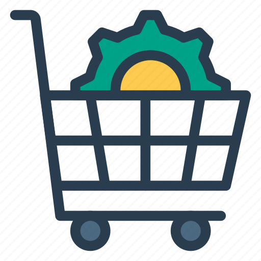 Cart, cog, ecommerce, gear, options, setting, shopping icon - Download on Iconfinder