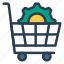 cart, cog, ecommerce, gear, options, setting, shopping 