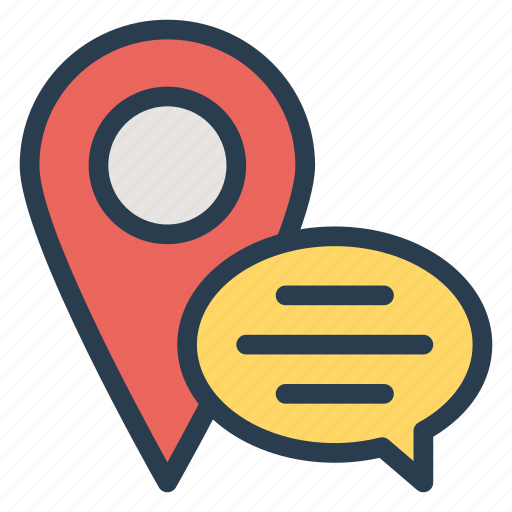 Bubble, chat, comment, help, location, pin, support icon - Download on Iconfinder