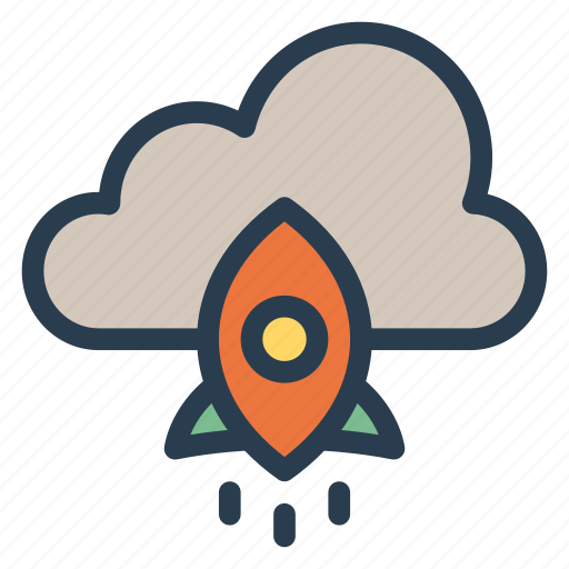 Cloud, launch, network, project, rocket, space, startup icon - Download on Iconfinder