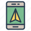 compass, device, mobile, navigation, phone, road, smartphone 