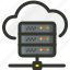 cloud, database, hosting, server 