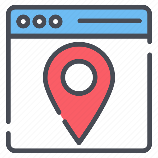 Web location, gps, online navigation, location, pin, website, navigation icon - Download on Iconfinder
